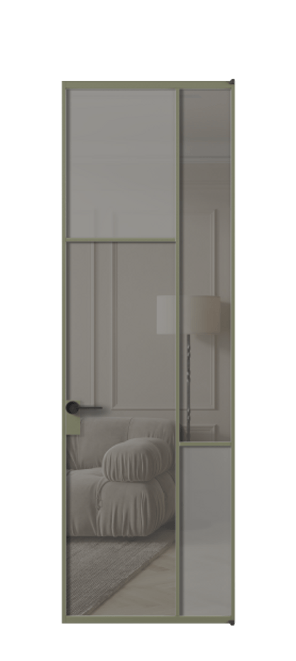 Дверь межкомнатная Mosaic АЛПЛ041.10 Алюминий оливковый тёмный Сатинированное серое стекло, триплекс, 6 мм + Прозрачное серое стекло, триплекс, 6 мм Без короба АОТ Цена 127772 Стоимость комплекта двери включает:
1. Полотно (600/650/700/750/800/850/900/950*2000-2400 мм).
2. Короб
3. Комплект фурнитуры (2 торцевые петли и магнитный замок с ответной планкой). Фабрика дверей Волховец 8 (800) 551 43 19 Межкомнатная дверь Mosaic АЛПЛ041.10 Алюминий оливковый тёмный Сатинированное серое стекло, триплекс, 6 мм + Прозрачное серое стекло, триплекс, 6 мм Цена 127772 ₽ | Volhovec