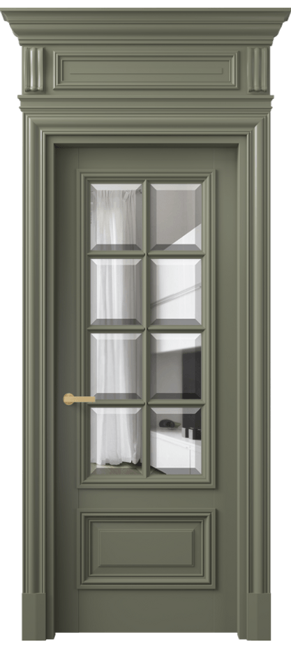 Дверь межкомнатная Антик 7316 Матовый оливковый тёмный Прозрачное стекло с фацетом КЭП + Объёмный фриз + Карниз МОТ Цена 181709 ₽ Наличники уже входят в базовый комплект. Фабрика дверей Волховец 8 (800) 551 43 19 Межкомнатная дверь Антик 7316 Матовый оливковый тёмный Прозрачное стекло с фацетом Цена 181709 ₽ | Volhovec