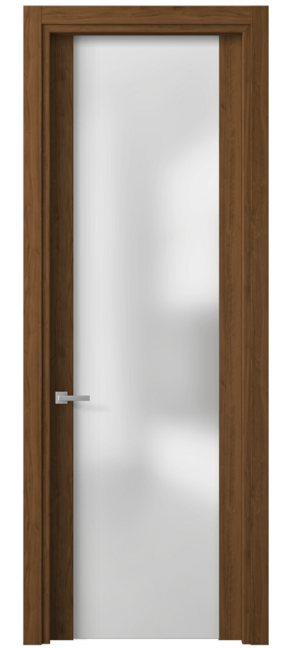 Межкомнатная дверь Planum 4114 Лесной орех Сатинированное стекло Цена 31839 ₽ | Volhovec