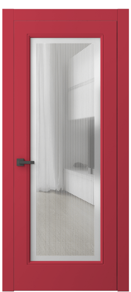 Межкомнатная дверь Linea 8300 Матовый белоснежный Сатинированное с гравировкой "Каннелюры", триплекс, 7 мм Цена 100499 ₽ | Volhovec