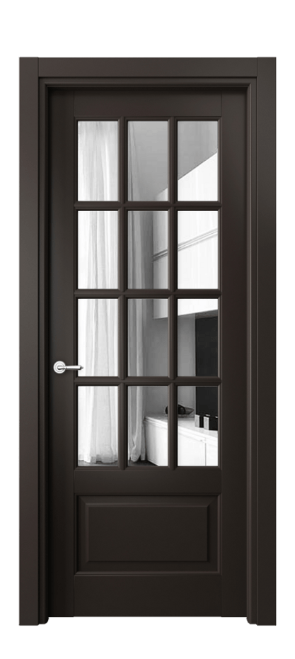 Межкомнатная дверь Toscana Grigliato 6313 Бук антрацит Двустороннее зеркало, триплекс, 6 мм Цена 88479 ₽ | Volhovec