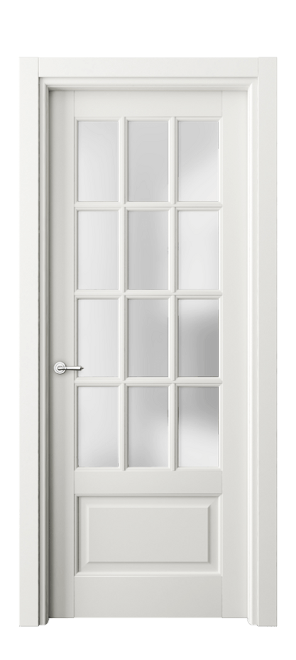 Межкомнатная дверь Тоскана Грильято 6313 Матовый серый Сатинированное стекло Цена 114199 ₽ | Volhovec