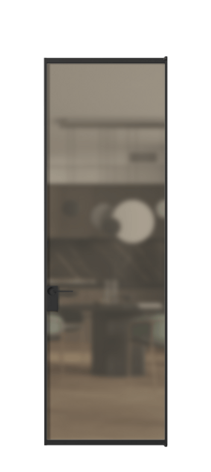 Алюминиевая дверь АЛПЛ040.01  Алюминий Черный Сатинированное бронзовое стекло, триплекс, 6 мм. Без короба чер Цена 125490 Стоимость комплекта двери включает: 
1. Полотно (600/650/700/750/800/850/900/950*2000-2400 мм).
2. Короб
3. Комплект фурнитуры (2 торцевые петли и магнитный замок с ответной планкой). Фабрика дверей Волховец 8 (800) 551 43 19  Алюминиевая дверь АЛПЛ040.01 Алюминий Черный Сатинированное бронзовое стекло, триплекс, 6 мм Цена 125490  | Volhovec