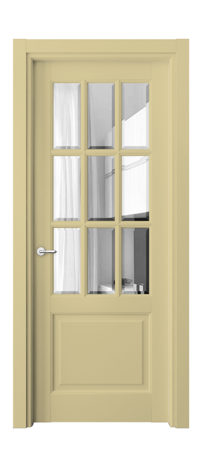 Межкомнатная дверь Toscana Grigliato 6312 Бук белоснежный Прозрачное стекло с фацетом, 6 мм Цена 115999 ₽ | Volhovec