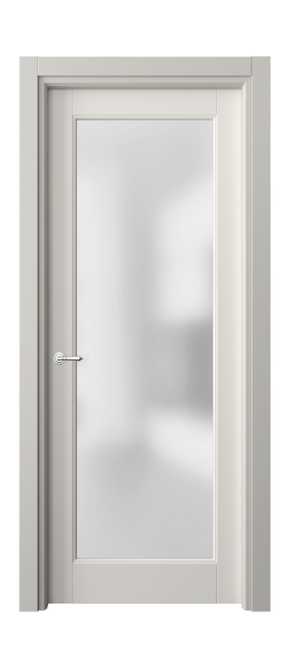 Межкомнатная дверь Toscana Rombo 6300 Бук пудровый белый Сатинированное стекло Цена 94599 ₽ | Volhovec