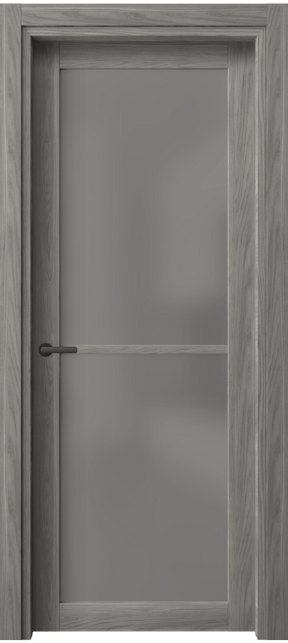 Межкомнатная дверь Нео 2108 Имбирный ясень Сатинированное серое стекло, триплекс Цена 35699 ₽ | Volhovec