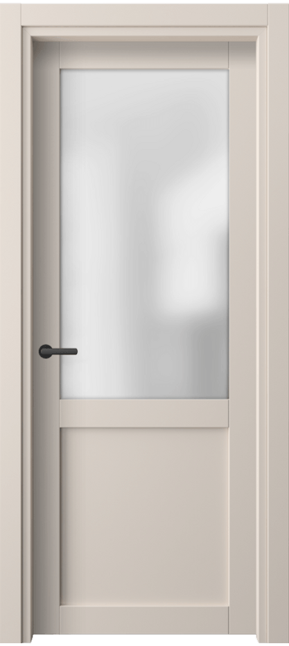 Межкомнатная дверь Нео 2122 ПЭТ пудровый бежевый Сатинированное стекло Цена 25749 ₽ | Volhovec