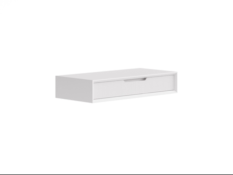 Мебель Консоль подвесная Velvet 1 ящик. Цвет Матовый пудровый белый. Материал Гладкая эмаль. Коллекция Консоль подвесная Velvet 1 ящик. Картинка.