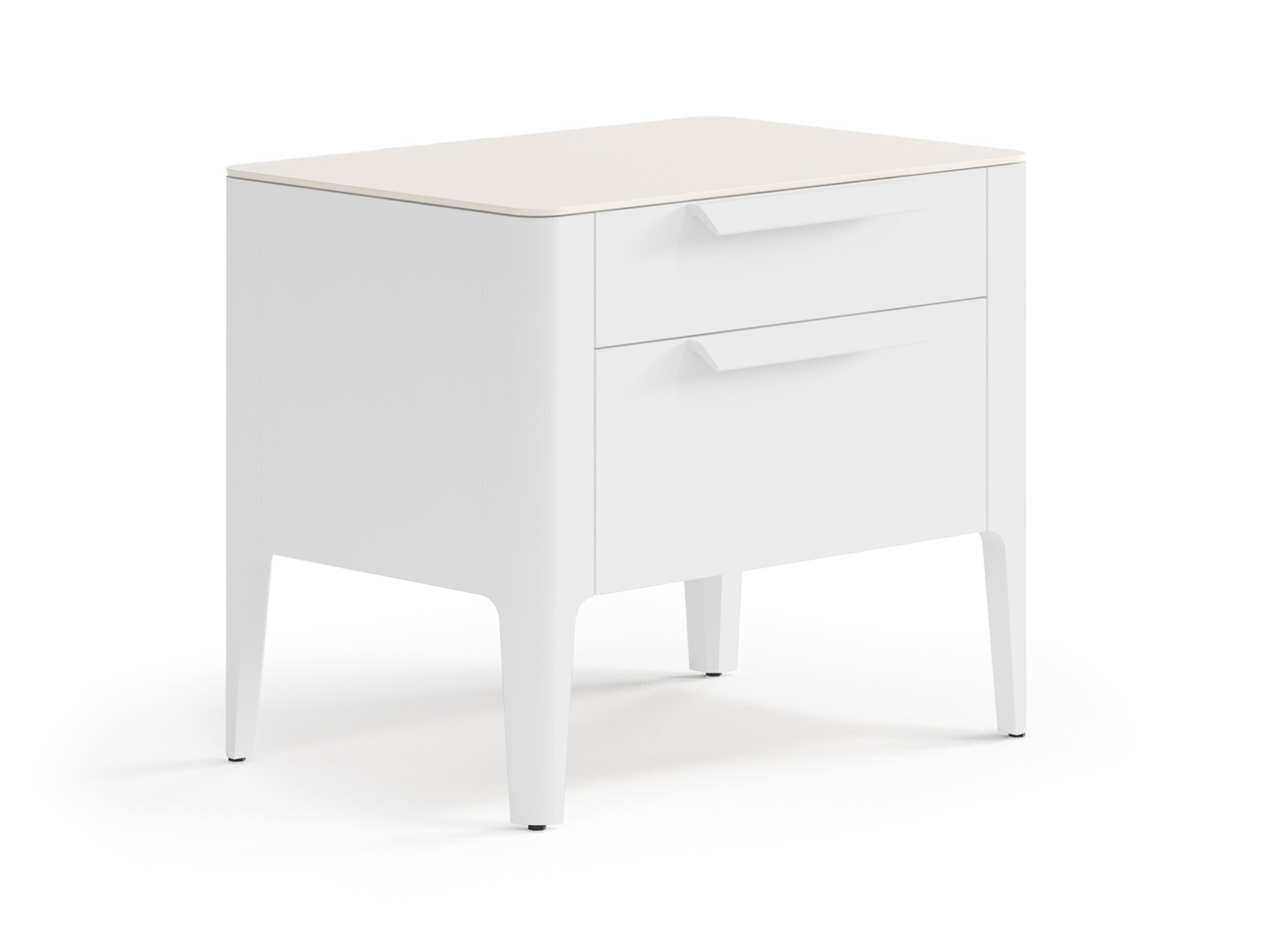 Тумба прикроватная Piega 2 ящика Матовый белоснежный