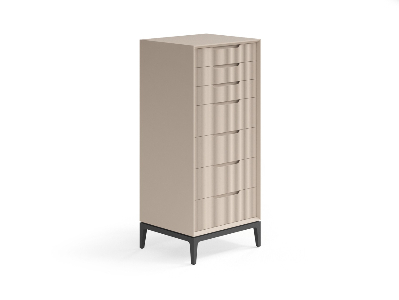 Комод Velvet 7 ящиков Матовый бисквитный