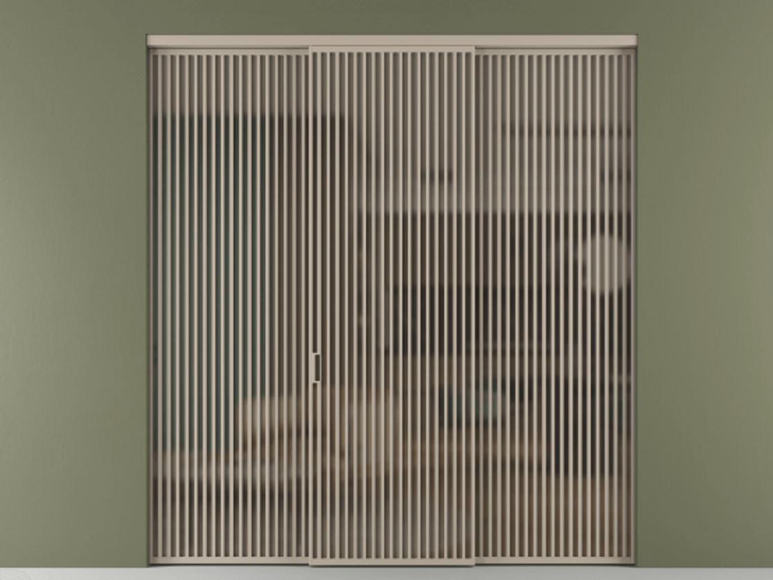 Перегородка Formato внутри проёма трёхстворчатая АЛПР 040.06 Алюминий бисквитный Сатинированное бронзовое стекло, триплекс, 6 мм. Цена 553800 ₽ 1. Полотно 3 шт. (800/2100 мм)
2. Комплект установки раздвижной системы
3. Базовый комплект фурнитуры
4.Ручка RONDO. Фабрика дверей Волховец 8 (800) 551 43 19 Перегородка Formato внутри проёма трёхстворчатая АЛПР 040.06 Алюминий бисквитный Сатинированное бронзовое стекло, триплекс, 6 мм Цена 553800 ₽ | Volhovec