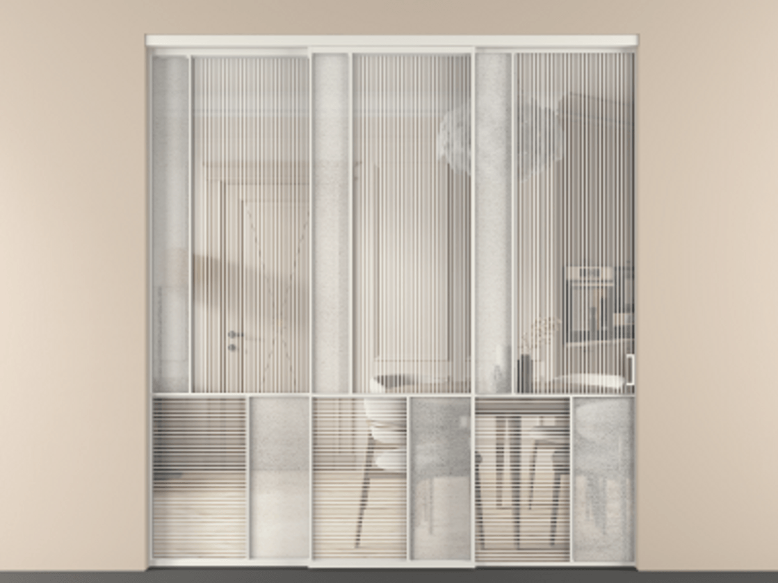 Перегородка Mosaic внутри проема телескопик синхро-3 #VENDORCODE# #FURNISH# #GLASS# Цена #PRICE# #CURRENCY# | Volhovec