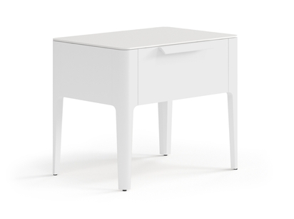 Мебель Тумба прикроватная Piega 1 ящик. Цвет Матовый белоснежный. Материал Гладкая эмаль. Коллекция Тумба прикроватная Piega 1 ящик. Фото. Мебель Тумба прикроватная Piega 1 ящик. Цвет Матовый белоснежный. Материал Гладкая эмаль. Коллекция Тумба прикроватная Piega 1 ящик. Картинка.