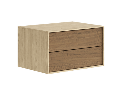 Мебель Тумба подвесная прикроватная Module 2 ящика. Цвет Жемчужный дуб. Материал Ламинатин. Коллекция Тумба подвесная прикроватная Module 2 ящика. Картинка.