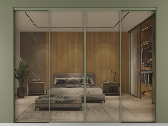 Алюминевая перегородка АЛПР 040.01_АОТ_Stopsol Bronze_new. Цвет Алюминий оливковый тёмный. Материал Алюминий в эмали. Коллекция Перегородка Формато внутри проёма 4 створки. Фото. Алюминевая перегородка АЛПР 040.01_АОТ_Stopsol Bronze_new. Цвет Алюминий оливковый тёмный. Материал Алюминий в эмали. Коллекция Перегородка Формато внутри проёма 4 створки. Картинка.