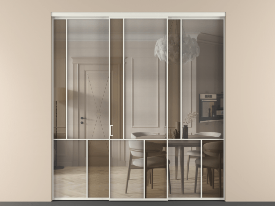 Алюминевая перегородка vn3_3_АСР_MS+Бронза триплекс_new. Цвет Алюминий серый. Материал Алюминий в эмали. Коллекция Перегородка Mosaic внутри проёма 3 створки. Фото. Алюминевая перегородка vn3_3_АСР_MS+Бронза триплекс_new. Цвет Алюминий серый. Материал Алюминий в эмали. Коллекция Перегородка Mosaic внутри проёма 3 створки. Картинка.