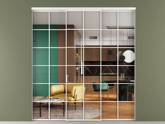 Алюминевая перегородка АЛПР 040.05_АБЛ_Crystalvision_new. Цвет Алюминий белоснежный. Материал Алюминий в эмали. Коллекция Перегородка Формато внутри проёма 3 створки. Фото. Алюминевая перегородка АЛПР 040.05_АБЛ_Crystalvision_new. Цвет Алюминий белоснежный. Материал Алюминий в эмали. Коллекция Перегородка Формато внутри проёма 3 створки. Картинка.