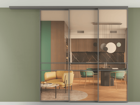 Алюминевая перегородка АЛПР 040.02_АКЛС_ПРОЗ ОРАНЖ_new. Цвет Алюминий классический серый. Материал Алюминий в эмали. Коллекция Перегородка Formato вдоль стены на потолок 3 створки с синхронным механизмом. Фото. Алюминевая перегородка АЛПР 040.02_АКЛС_ПРОЗ ОРАНЖ_new. Цвет Алюминий классический серый. Материал Алюминий в эмали. Коллекция Перегородка Formato вдоль стены на потолок 3 створки с синхронным механизмом. Картинка.