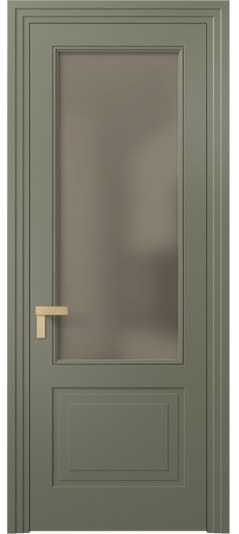 Дверь межкомнатная 8352 МОТ БР САТ. Цвет Матовый оливковый тёмный. Материал Гладкая эмаль. Коллекция Rocca. Картинка.