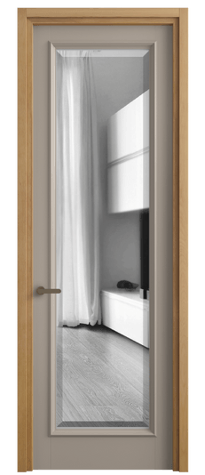 Дверь межкомнатная 6702 МБСК ЗЕР ФАЦ. Цвет Матовый бисквитный. Материал Гладкая эмаль. Коллекция Шарм. Картинка.