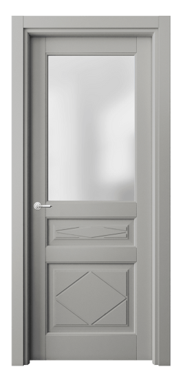 Дверь межкомнатная 6344 БНСР САТ. Цвет Бук нейтральный серый. Материал Массив бука эмаль. Коллекция Toscana Rombo. Картинка.