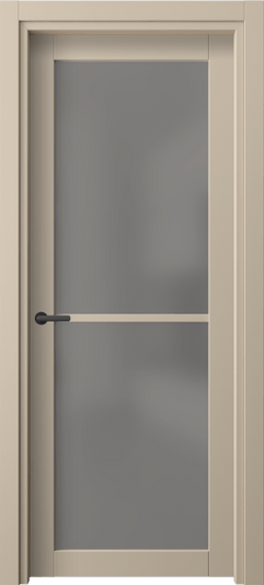 Дверь межкомнатная 2108 ПЭСБ Серый сатин триплекс. Цвет ПЭТ светло-бежевый. Материал ПЭТ. Коллекция Нео. Картинка.