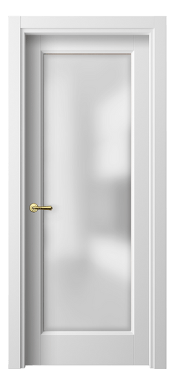 Дверь межкомнатная 1402 БШ САТ. Цвет Белый шёлк. Материал Ciplex ламинатин. Коллекция Galant. Картинка.
