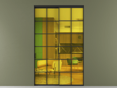 Перегородка Formato внутри проёма 2 створки