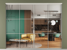 Перегородка Formato внутри проёма 4 створки