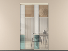 Перегородка Mosaic внутри проёма 2 створки