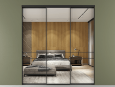 Перегородка Formato внутри проёма трёхстворчатая