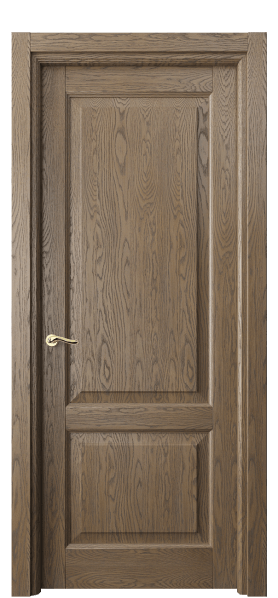 Дверь межкомнатная 0741 ДММ.Б. Цвет Дуб мраморный брашированный. Материал Массив дуба брашированный. Коллекция Lignum. Картинка.