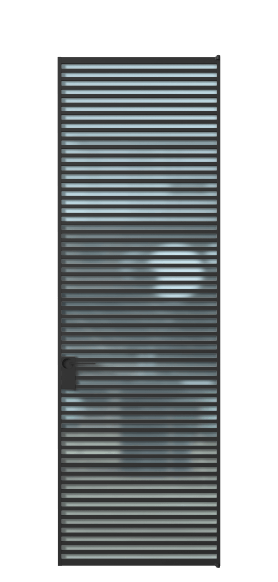 Дверь межкомнатная АЛПЛ040.06 САТ ГОЛ ЧЕР. Цвет Алюминий Черный. Материал Алюминий. Коллекция Формато. Картинка.